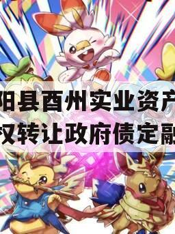 酉阳县酉州实业资产收益权转让政府债定融