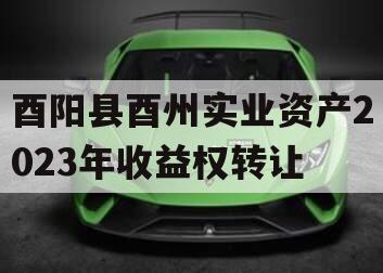 酉阳县酉州实业资产2023年收益权转让