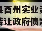 酉阳县酉州实业资产收益权转让政府债定融