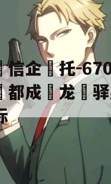 央‮信企‬托-670号‮都成‬龙‮驿泉‬非标