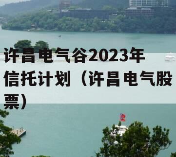 许昌电气谷2023年信托计划（许昌电气股票）