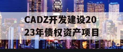 CADZ开发建设2023年债权资产项目
