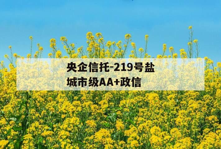 央企信托-219号盐城市级AA+政信