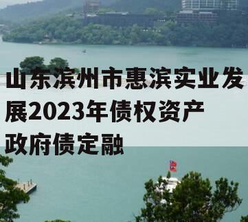 山东滨州市惠滨实业发展2023年债权资产政府债定融