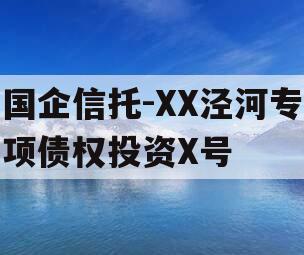 国企信托-XX泾河专项债权投资X号