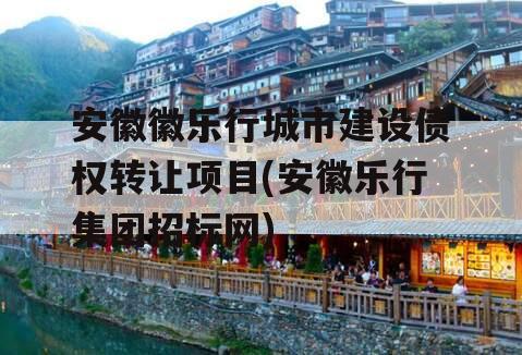 安徽徽乐行城市建设债权转让项目(安徽乐行集团招标网)