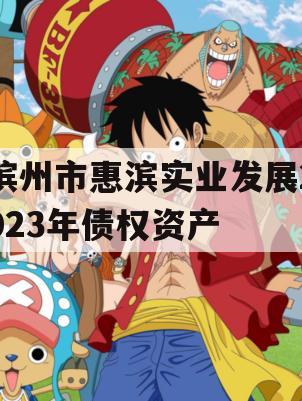 滨州市惠滨实业发展2023年债权资产