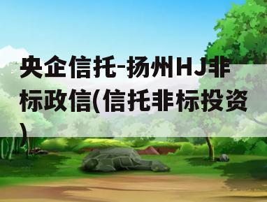 央企信托-扬州HJ非标政信(信托非标投资)