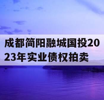 成都简阳融城国投2023年实业债权拍卖