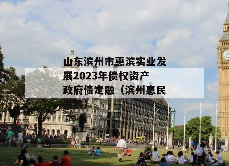 山东滨州市惠滨实业发展2023年债权资产政府债定融（滨州惠民发展）