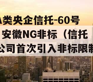 A类央企信托-60号·安徽NG非标（信托公司首次引入非标限制）