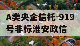 A类央企信托-919号非标淮安政信