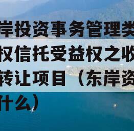 东岸投资事务管理类财产权信托受益权之收益权转让项目（东岸资产是什么）