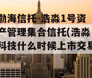 渤海信托-浩淼1号资产管理集合信托(浩淼科技什么时候上市交易)