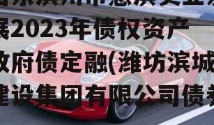 山东滨州市惠滨实业发展2023年债权资产政府债定融(潍坊滨城建设集团有限公司债券)