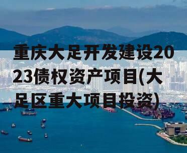 重庆大足开发建设2023债权资产项目(大足区重大项目投资)