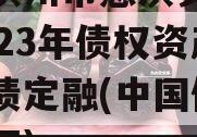 山东滨州市惠滨实业发展2023年债权资产政府债定融(中国债券信息网)