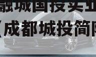 简阳融城国投实业债权拍卖(成都城投简阳项目)