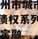 河南林州市城市投资2023年债权系列产品政府债定融