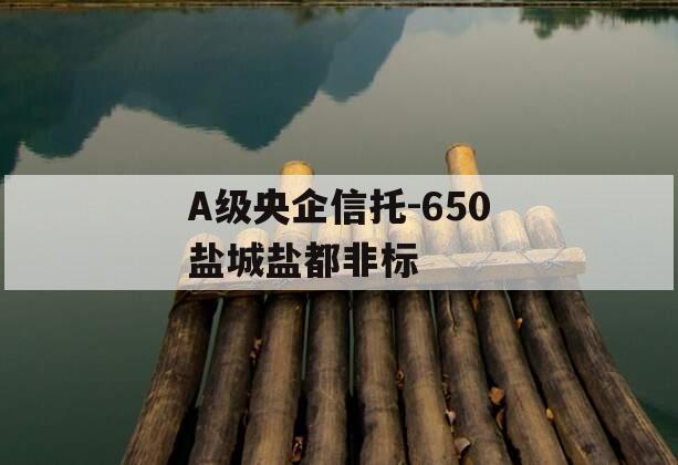 A级央企信托-650盐城盐都非标
