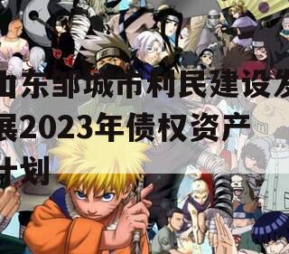 山东邹城市利民建设发展2023年债权资产计划
