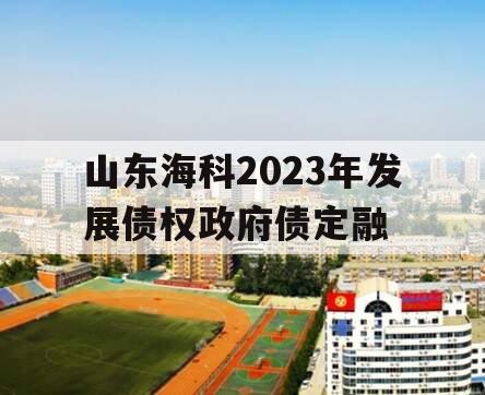 山东海科2023年发展债权政府债定融