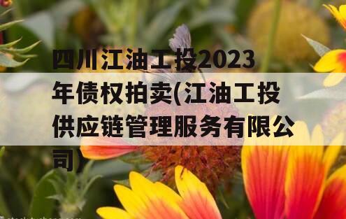 四川江油工投2023年债权拍卖(江油工投供应链管理服务有限公司)
