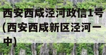 西安西咸泾河政信1号(西安西咸新区泾河一中)