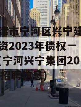 天津市宁河区兴宁建设投资2023年债权一号(宁河兴宁集团2019招聘信息)