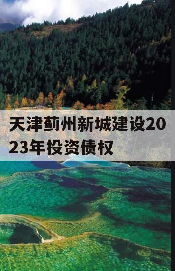 天津蓟州新城建设2023年投资债权
