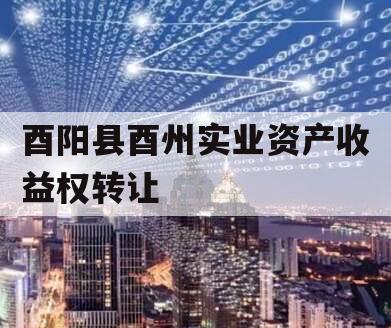 酉阳县酉州实业资产收益权转让