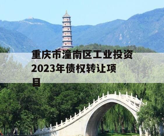 重庆市潼南区工业投资2023年债权转让项目
