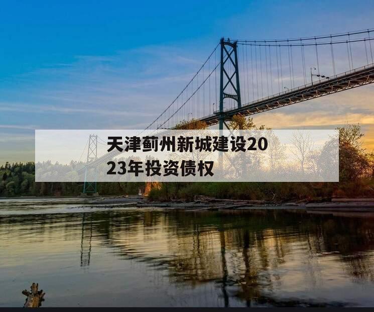 天津蓟州新城建设2023年投资债权