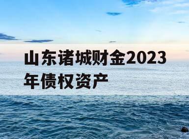 山东诸城财金2023年债权资产