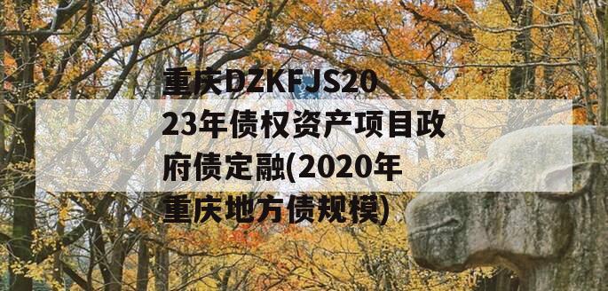 重庆DZKFJS2023年债权资产项目政府债定融(2020年重庆地方债规模)