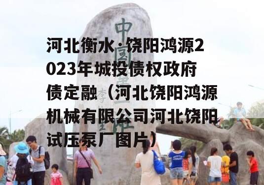 河北衡水·饶阳鸿源2023年城投债权政府债定融（河北饶阳鸿源机械有限公司河北饶阳试压泵厂图片）