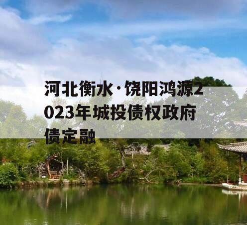 河北衡水·饶阳鸿源2023年城投债权政府债定融