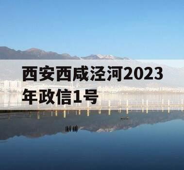 西安西咸泾河2023年政信1号