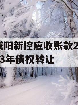 咸阳新控应收账款2023年债权转让