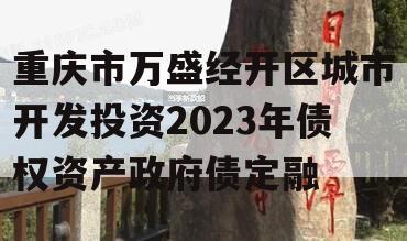 重庆市万盛经开区城市开发投资2023年债权资产政府债定融