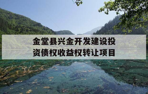 金堂县兴金开发建设投资债权收益权转让项目