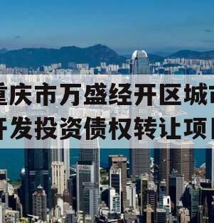 重庆市万盛经开区城市开发投资债权转让项目
