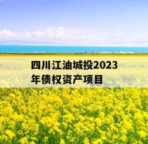 四川江油城投2023年债权资产项目