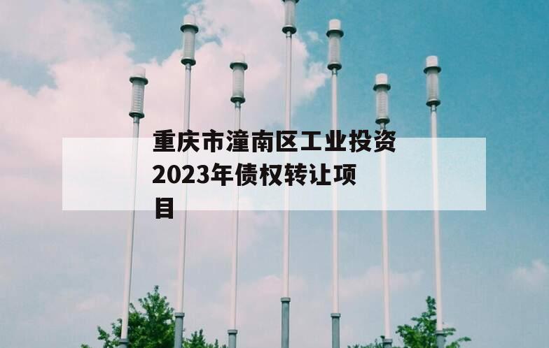 重庆市潼南区工业投资2023年债权转让项目