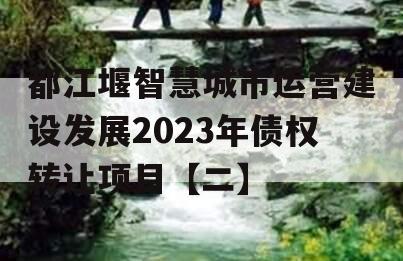 都江堰智慧城市运营建设发展2023年债权转让项目【二】