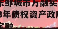 山东邹城市万融实业2023年债权资产政府债定融