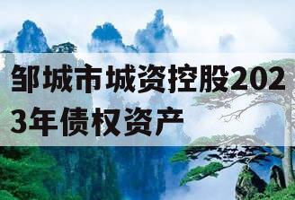 邹城市城资控股2023年债权资产