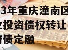 2023年重庆潼南区工业投资债权转让项目政府债定融