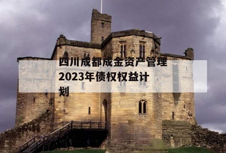 四川成都成金资产管理2023年债权权益计划