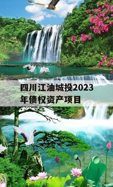 四川江油城投2023年债权资产项目